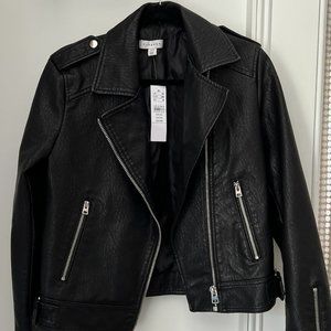 Topshop Leather Moto Jacket